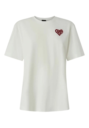 PINKO heart print T-shirt - White