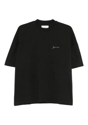 Bonsai logo-embroidery T-shirt - Black