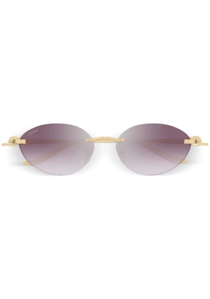 Cartier Eyewear oval frame sunglasses - Gold