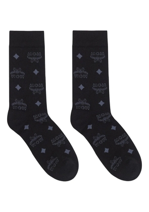 MCM monogram-pattern knitted socks - Black