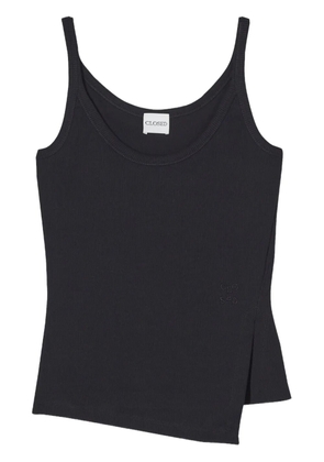 Closed asymmetric tank top - Black