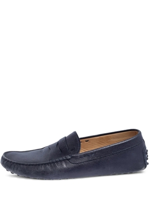 Tod's Vintage pre-owned textured-leather loafers - Blue
