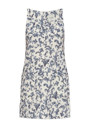 Posse Rue baroque-print mini dress - White