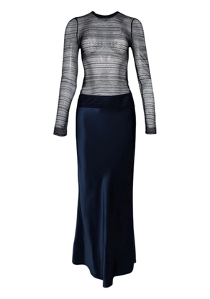 Christopher Esber Refraction silk maxi dress - Blue