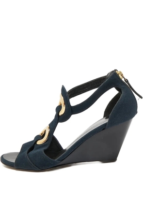 Giuseppe Zanotti Vintage Pre-owned 90mm wedge sandals - Blue