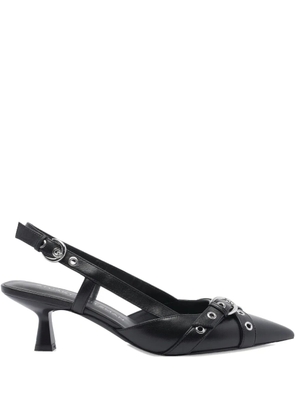 Stuart Weitzman 50mm leather heeled pumps - Black
