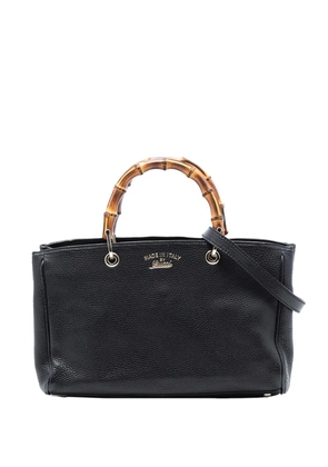 Gucci Pre-Owned 2016-2025 Medium Calfskin Bamboo Shopper satchel - Black