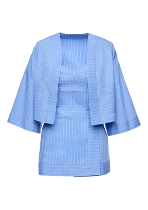 Ana Radu stripe-pattern skirt (set of three) - Blue
