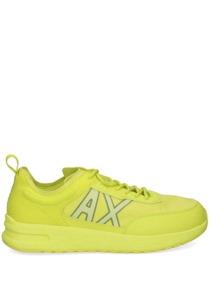 Armani Exchange logo-print panelled sneakers - Yellow