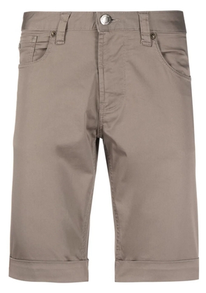 Emporio Armani logo-plaque chino shorts - Grey