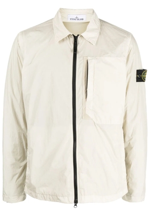 Stone Island Compass-patch lightweight zip-up jacket - Neutrals