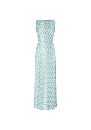 Missoni chevron midi beach dress - White