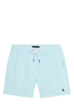 Brooks Brothers striped swim shorts - Blue