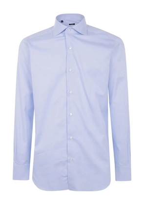 Barba button-down cotton shirt - Blue