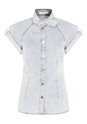ZIMMERMANN tie-neck buttoned top - Blue