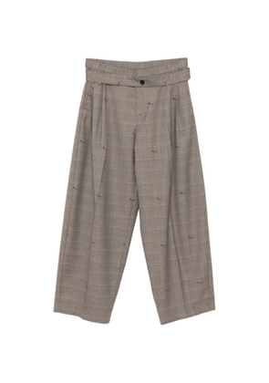CROQUIS plaided trousers - Brown