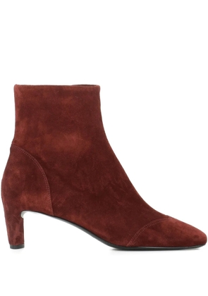 Del Carlo 55mm suede boots - Red