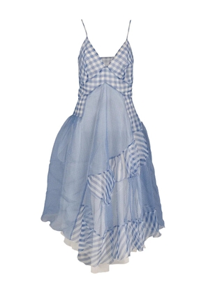 Ermanno Scervino gingham ruffled dress - Blue