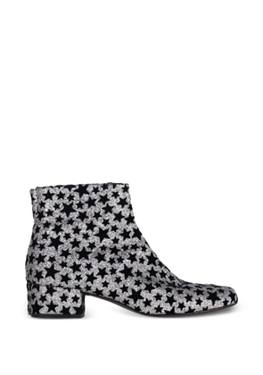 Saint Laurent Pre-Owned star print ankle boots - Silver