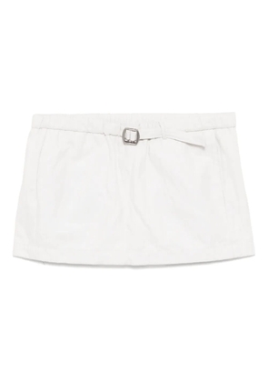 Christopher Esber crushed belted mini skirt - Neutrals