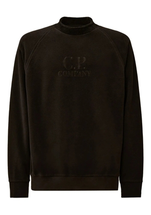 C.P. Company embroidered-logo crew-neck sweater - Black