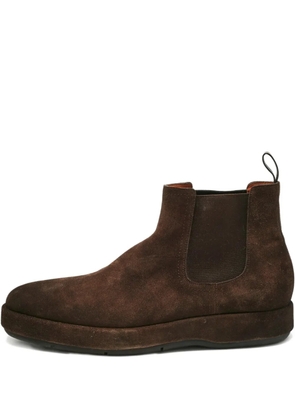 Santoni suede pull-tab boots - Brown
