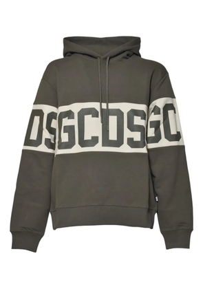 GCDS hooded band-logo hoodie - Grey