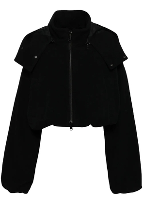 Y's mock neck cropped jacket - Black