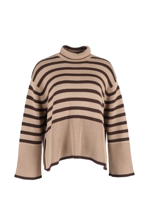 TOTEME signature striped turtleneck sweater - Neutrals