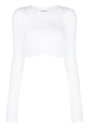 AMBUSH knitted cropped jumper - White