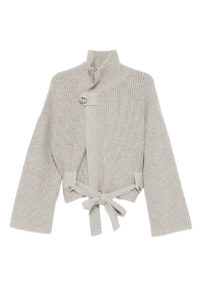 Brandon Maxwell zip-up jumper - Grey