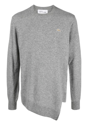 Comme Des Garçons Shirt x Lacoste asymmetric wool sweater - Grey