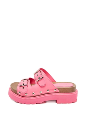 Christian Dior Pre-Owned Diorquake platform buckle sandals - Pink