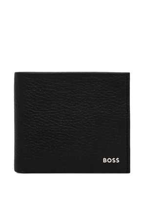 BOSS grained leather wallet - Black