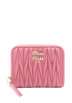 Miu Miu Pre-Owned 2020s matelassé leather wallet - Pink