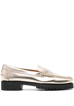 Sebago Dan 20mm metallic leather loafers - Gold