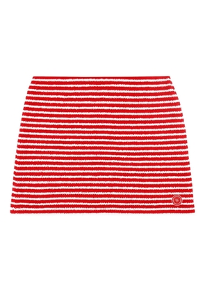 Sporty & Rich striped mini skirt - Red