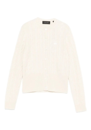 Lacoste cable-knit cardigan - Neutrals