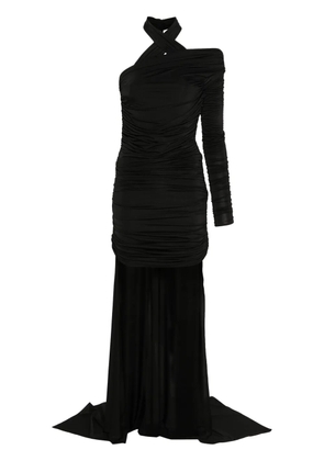 Giuseppe Di Morabito asymmetric draped mini dress - Black