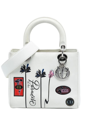 Christian Dior Pre-Owned 2015 Medium Lambskin Paradise Lady Dior satchel - White