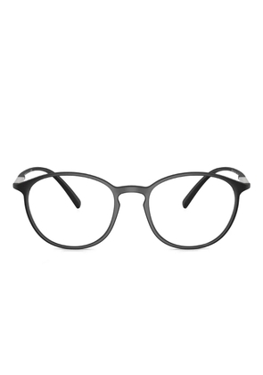 Giorgio Armani metal-rim round glasses - Black