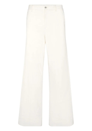 Philipp Plein wide-leg velvet trousers - White