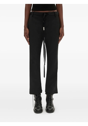 Ann Demeulemeester drawstring wool trousers - Black