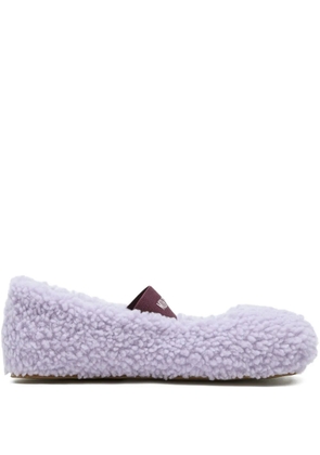 Moon Boot shearling ballerina flats - Purple