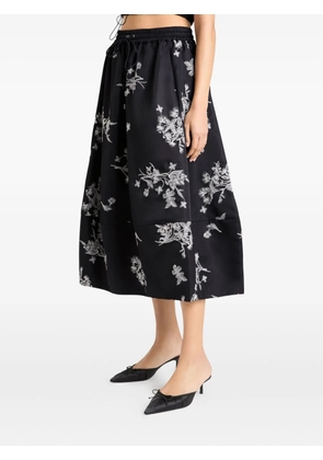 Cinq A Sept Sirani floral-print drawstring skirt - Black