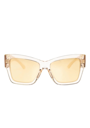 Dolce & Gabbana Eyewear logo-lettering sunglasses - Neutrals