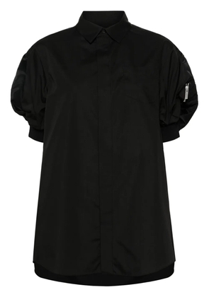 sacai poplin mini shirt dress - Black