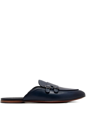 Barrett buckle strap mules - Blue