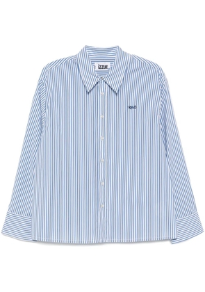 izzue logo-embroidered shirt - Blue