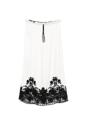Ermanno Scervino lace-trim midi skirt - White